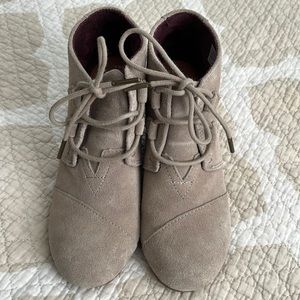 TOMS “Kala” wedge ankle boots